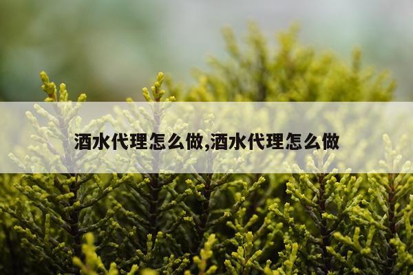 酒水代理怎么做,酒水代理怎么做