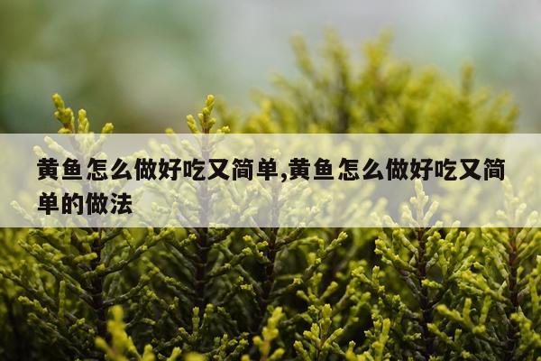 黄鱼怎么做好吃又简单,黄鱼怎么做好吃又简单的做法