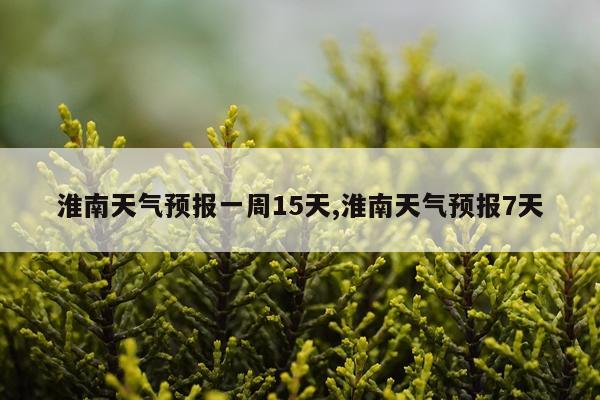淮南天气预报一周15天,淮南天气预报7天