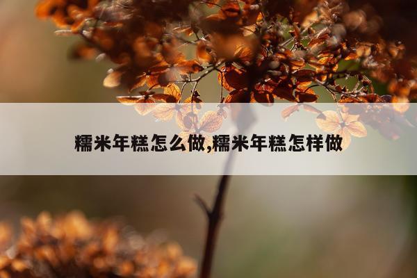 糯米年糕怎么做,糯米年糕怎样做