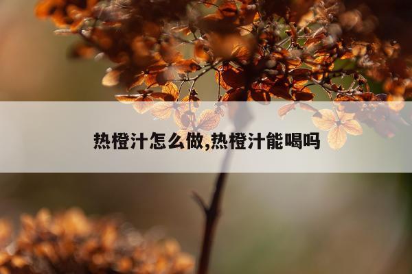 热橙汁怎么做,热橙汁能喝吗