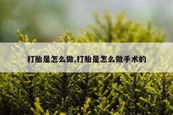 打胎是怎么做,打胎是怎么做手术的
