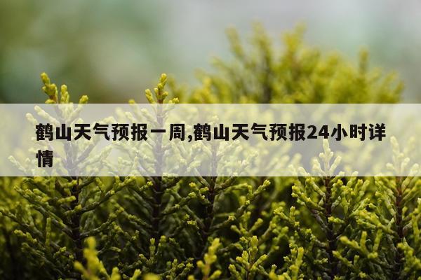 鹤山天气预报一周,鹤山天气预报24小时详情