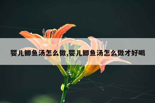 婴儿鲫鱼汤怎么做,婴儿鲫鱼汤怎么做才好喝